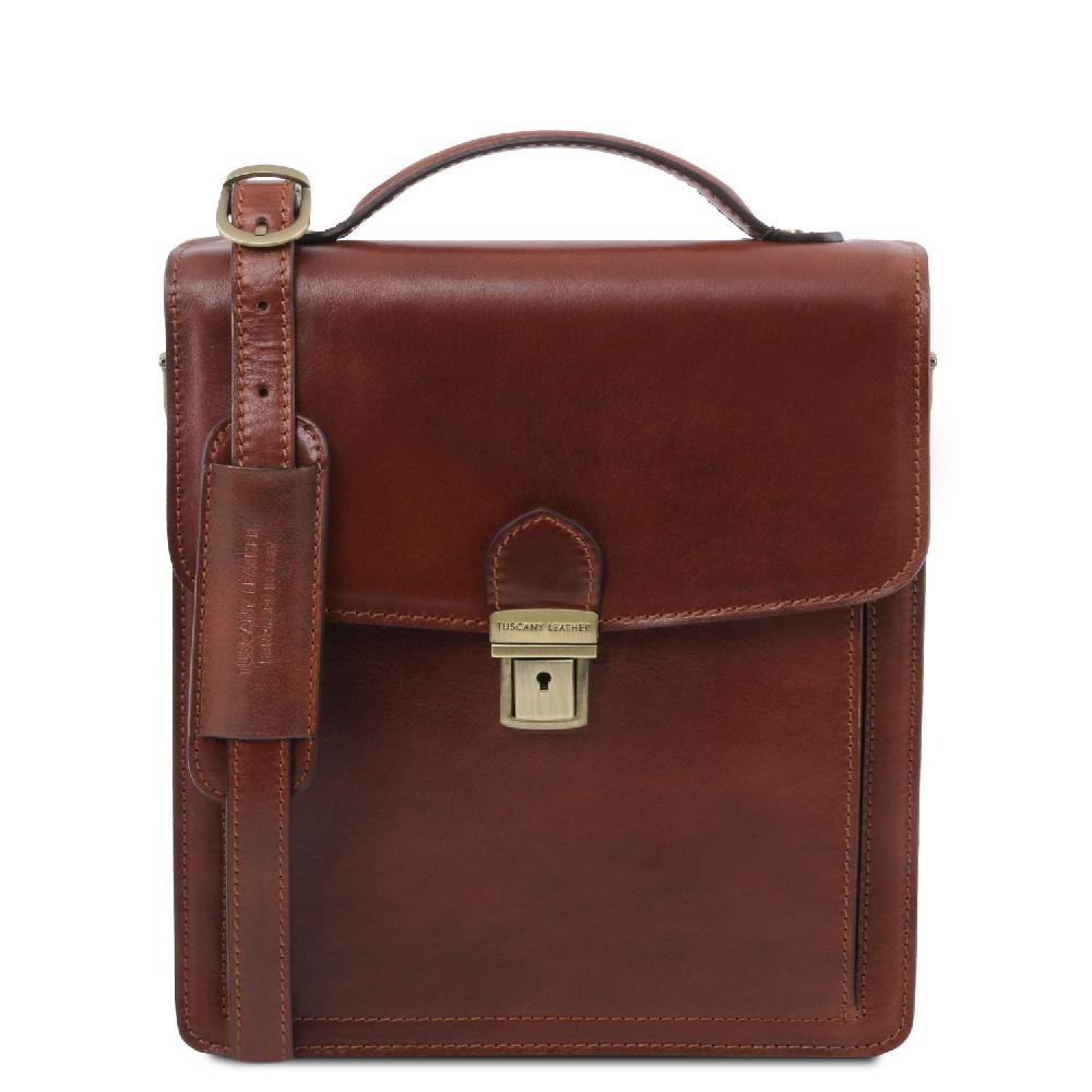 Tuscany Leather Borsello in Pelle a Tracolla - Misura Piccola Vendite Flash