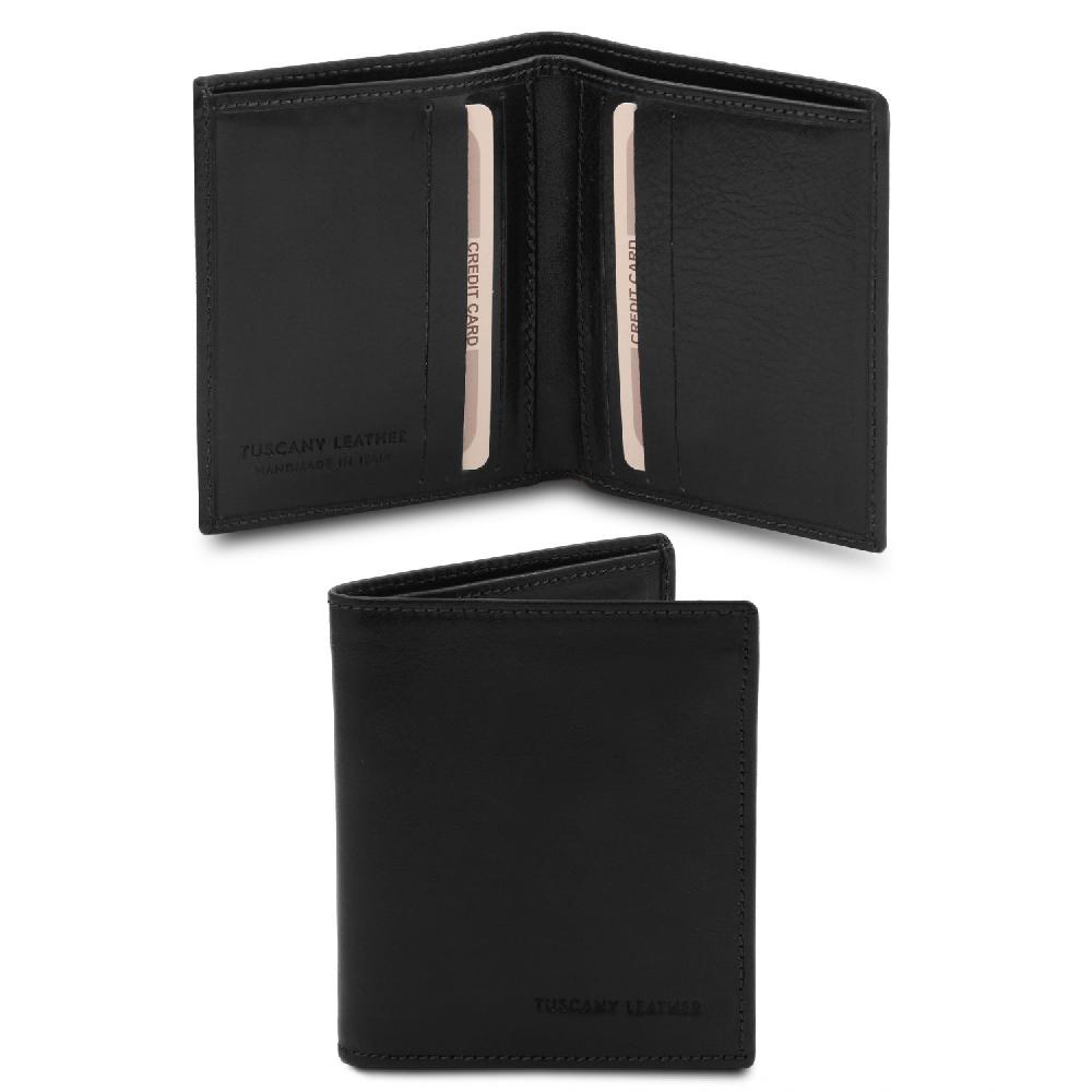 Tuscany Leather Esclusivo Portafoglio Uomo in Pelle 2 Ante Offerta per la Festa della Mamma