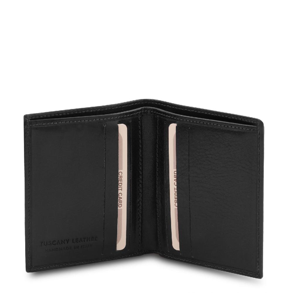 Tuscany Leather Esclusivo Portafoglio Uomo in Pelle 2 Ante Offerta per la Festa della Mamma