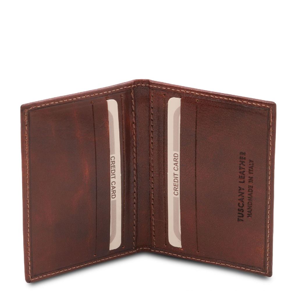 Tuscany Leather Esclusivo Portacarte in Pelle Smaltimento dello stoccaggio