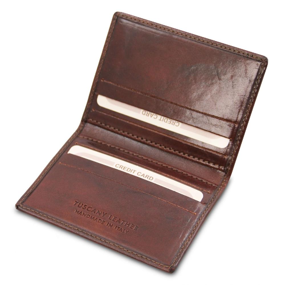 Tuscany Leather Esclusivo Portacarte in Pelle Smaltimento dello stoccaggio