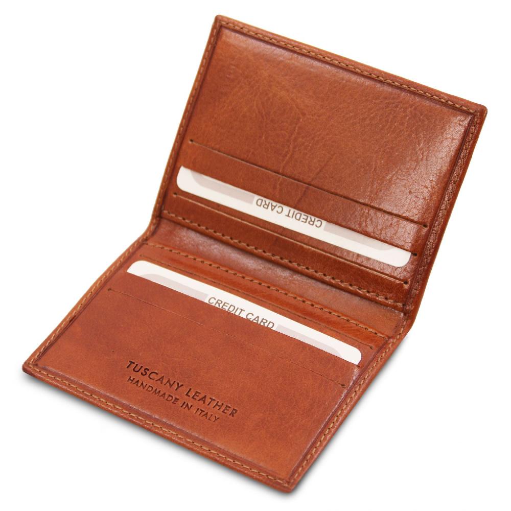 Tuscany Leather Esclusivo Portacarte in Pelle Vendita calda