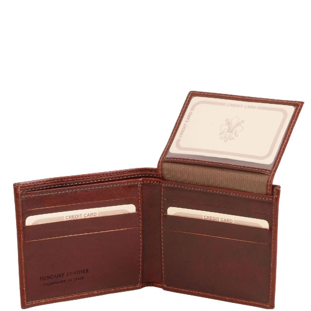 Tuscany Leather Esclusivo Portafoglio Uomo in Pelle 3 Ante Lightning offer