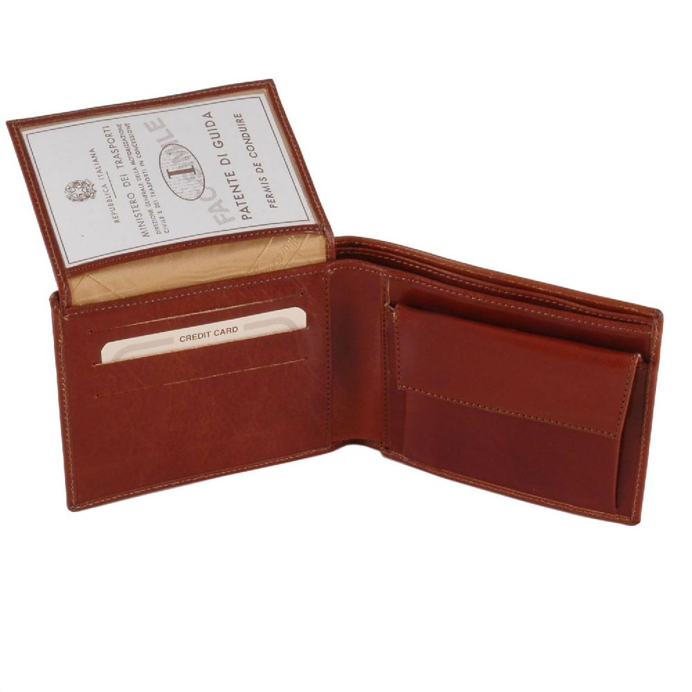 Tuscany Leather Esclusivo Portafoglio Uomo in Pelle 3 Ante con Portaspiccioli Offerte giornaliere