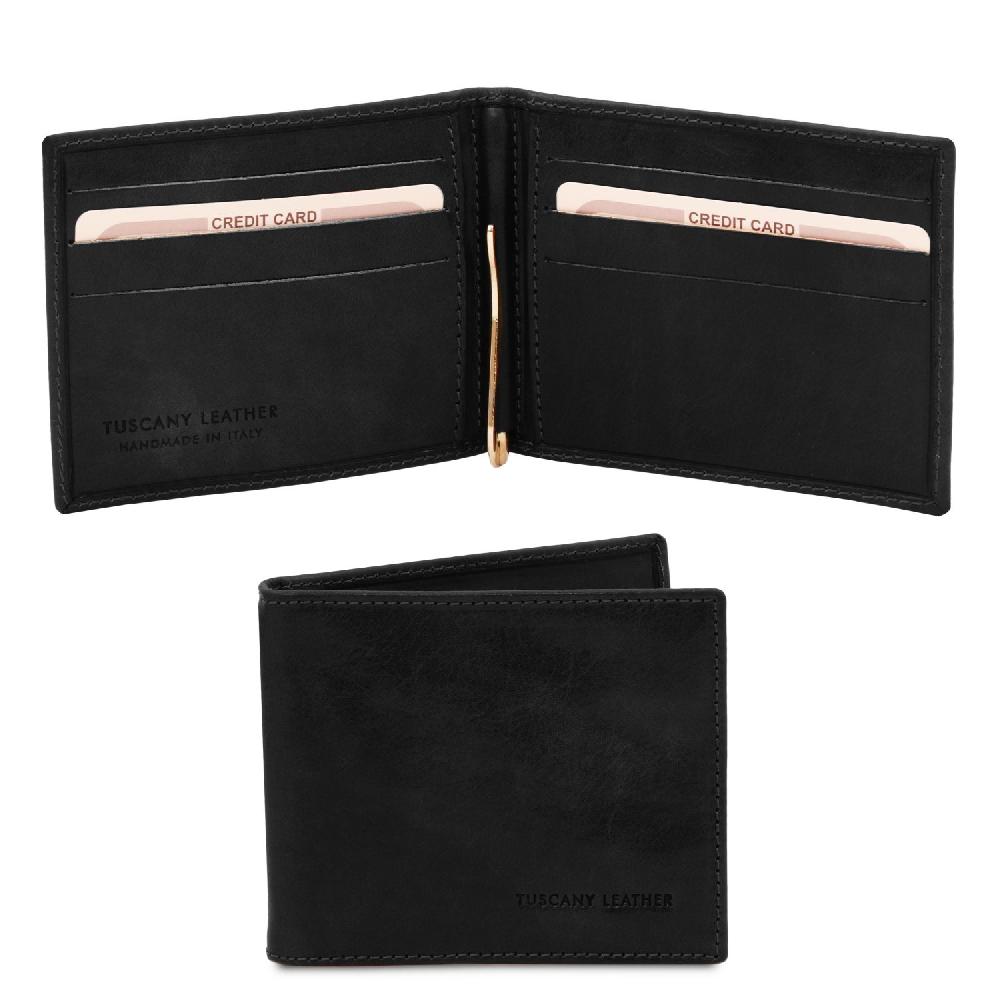 Tuscany Leather Esclusivo Portacarte in Pelle con Fermasoldi Sconti VIP