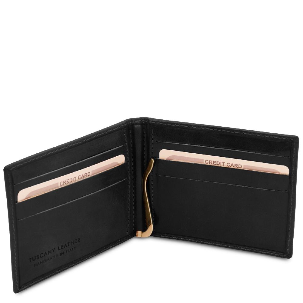 Tuscany Leather Esclusivo Portacarte in Pelle con Fermasoldi Sconti VIP