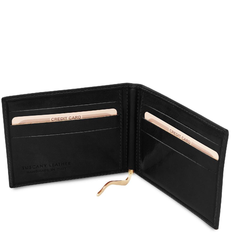 Tuscany Leather Esclusivo Portacarte in Pelle con Fermasoldi Sconti VIP