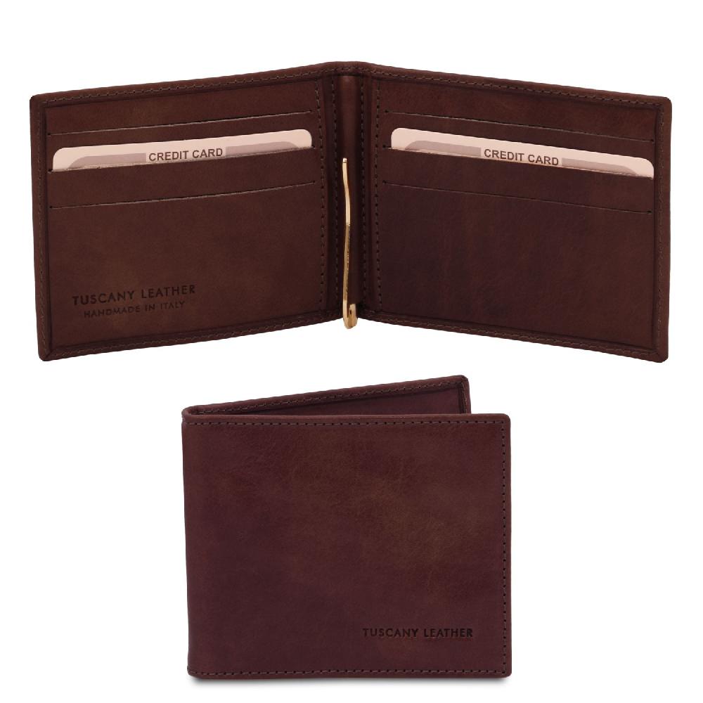 Tuscany Leather Esclusivo Portacarte in Pelle con Fermasoldi Prezzo basso