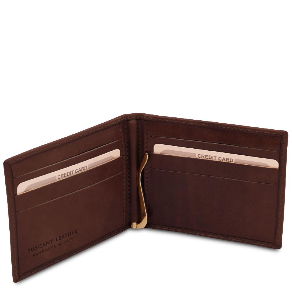 Tuscany Leather Esclusivo Portacarte in Pelle con Fermasoldi Prezzo basso