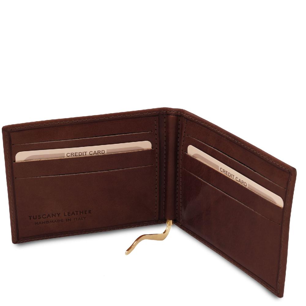 Tuscany Leather Esclusivo Portacarte in Pelle con Fermasoldi Prezzo basso