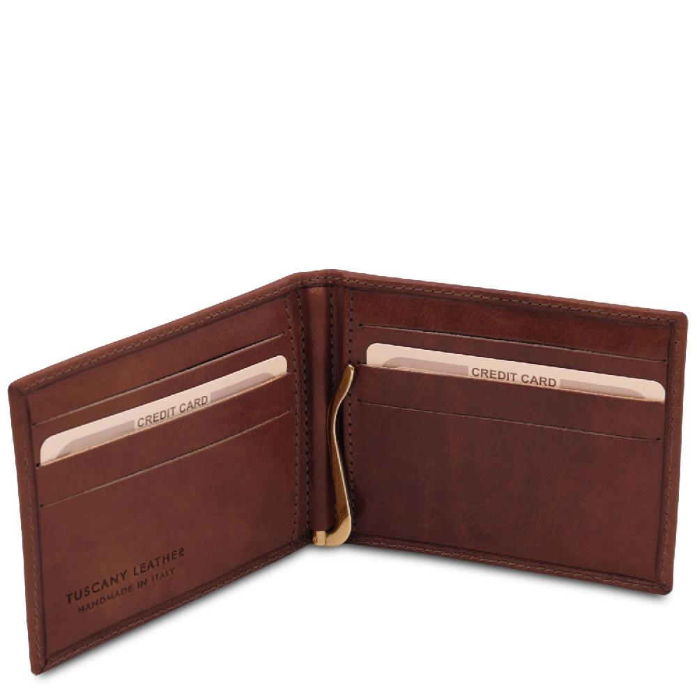 Tuscany Leather Esclusivo Portacarte in Pelle con Fermasoldi Super Saving Price