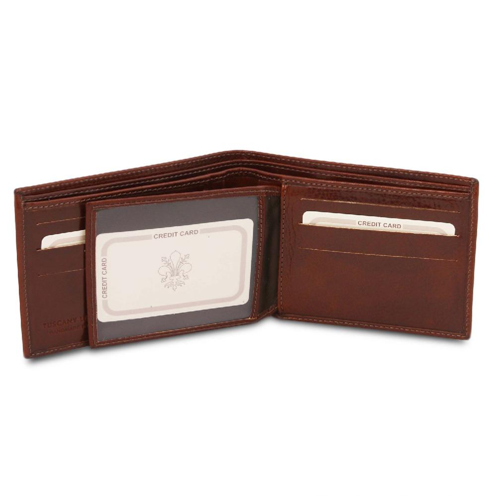 Tuscany Leather Esclusivo Portafoglio Uomo in Pelle 3 Ante Rilascio limitato