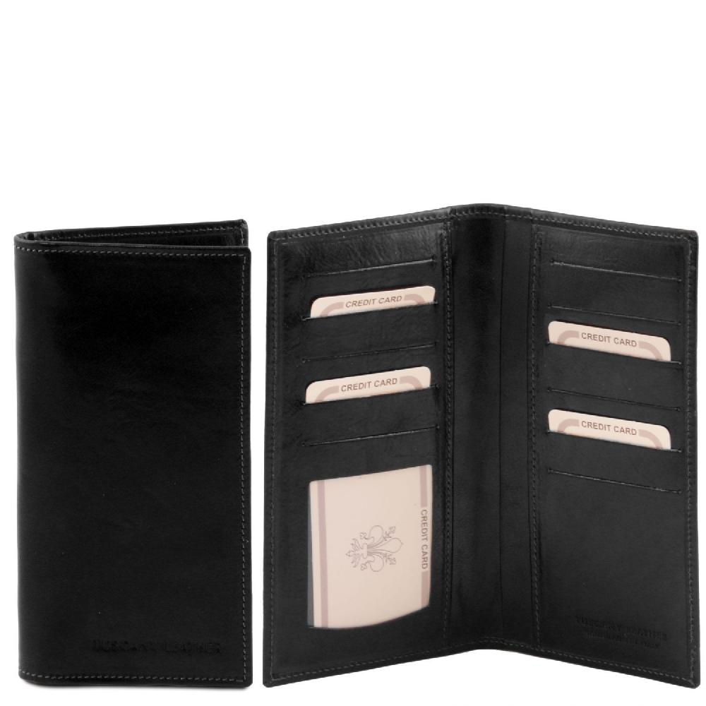 Tuscany Leather Esclusivo Portafoglio Verticale in Pelle 2 Ante ACQUISTA ORA