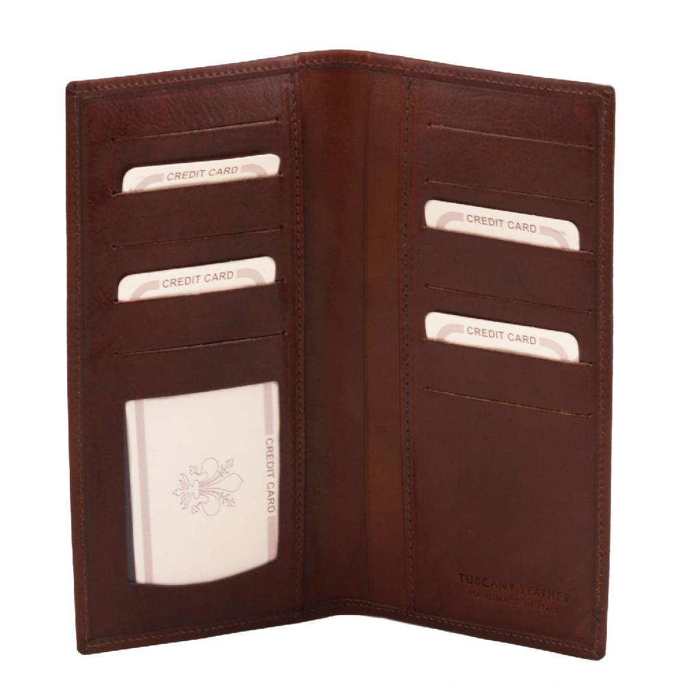 Tuscany Leather Esclusivo Portafoglio Verticale in Pelle 2 Ante ACQUISTA ORA