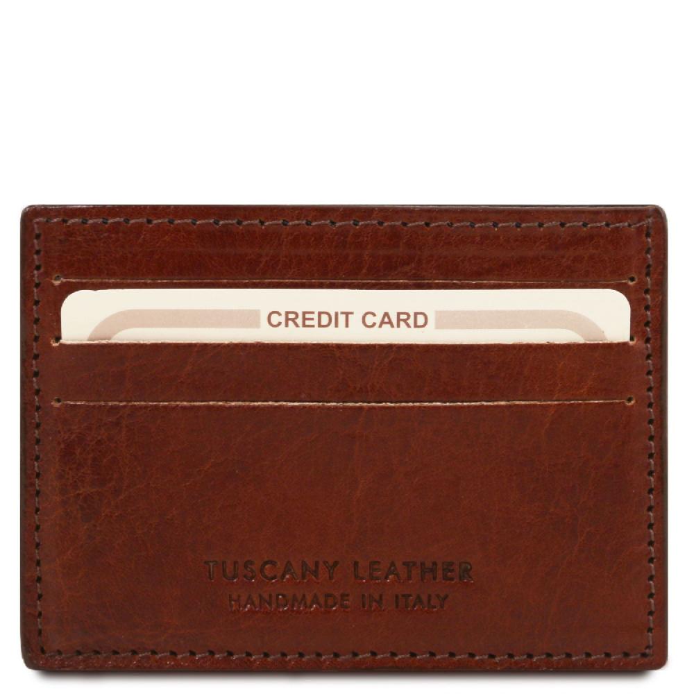 Tuscany Leather Esclusivo Portacarte di Credito in Pelle Fino al 50% di sconto