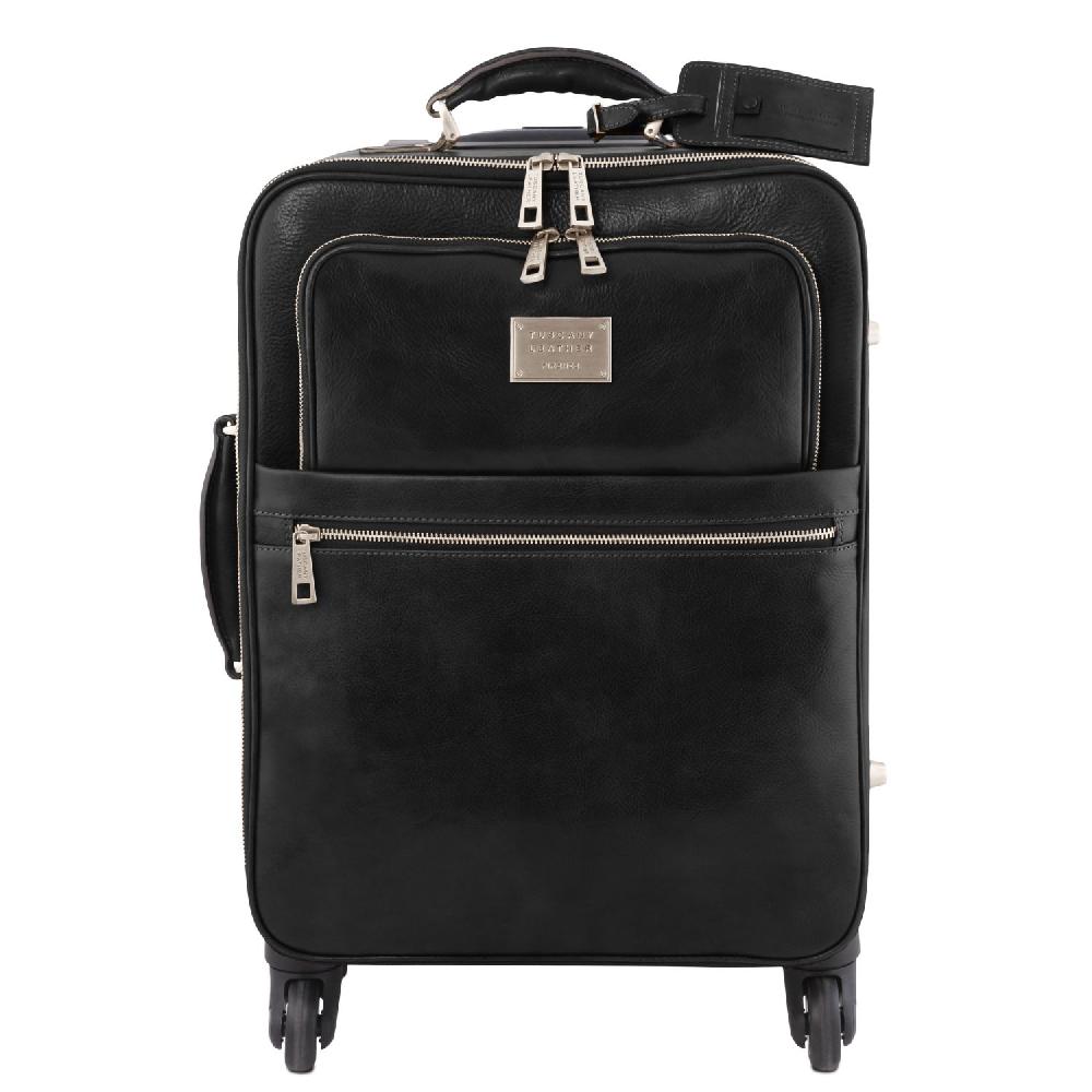 Tuscany Leather Trolley con 4 Ruote e Borsa Porta Computer TL SMART in Pelle Offerta speciale della fabbrica