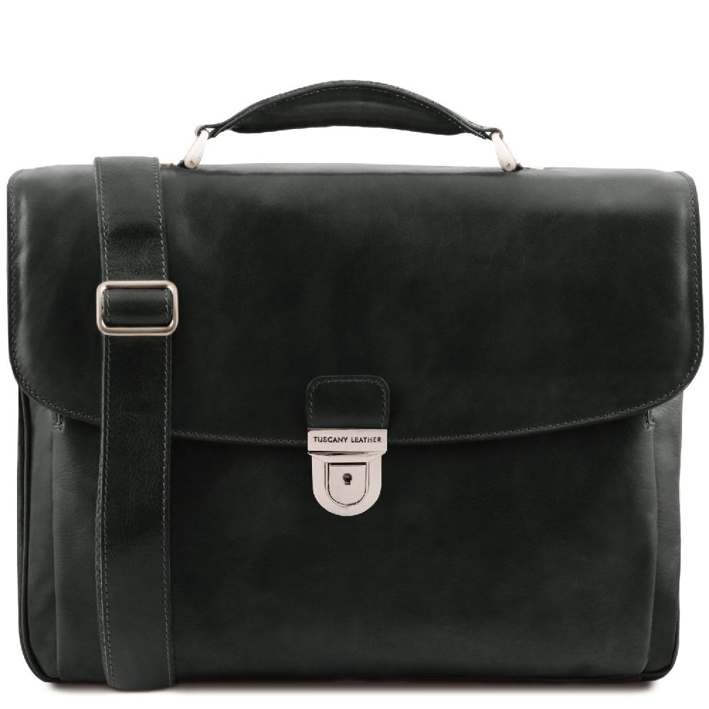 Tuscany Leather Trolley con 4 Ruote e Borsa Porta Computer TL SMART in Pelle Offerta speciale della fabbrica