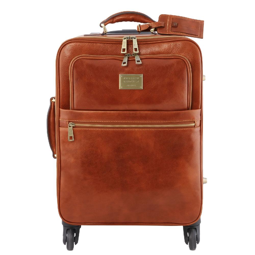 Tuscany Leather Trolley con 4 Ruote e Borsa Porta Computer TL SMART in Pelle Discount Store per i nuovi prodotti