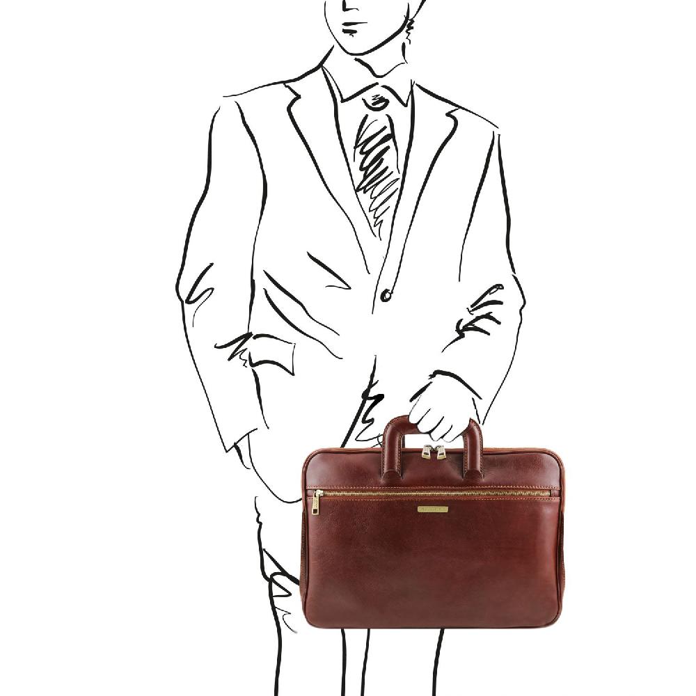 Tuscany Leather Cartella Portadocumenti in Pelle Officina