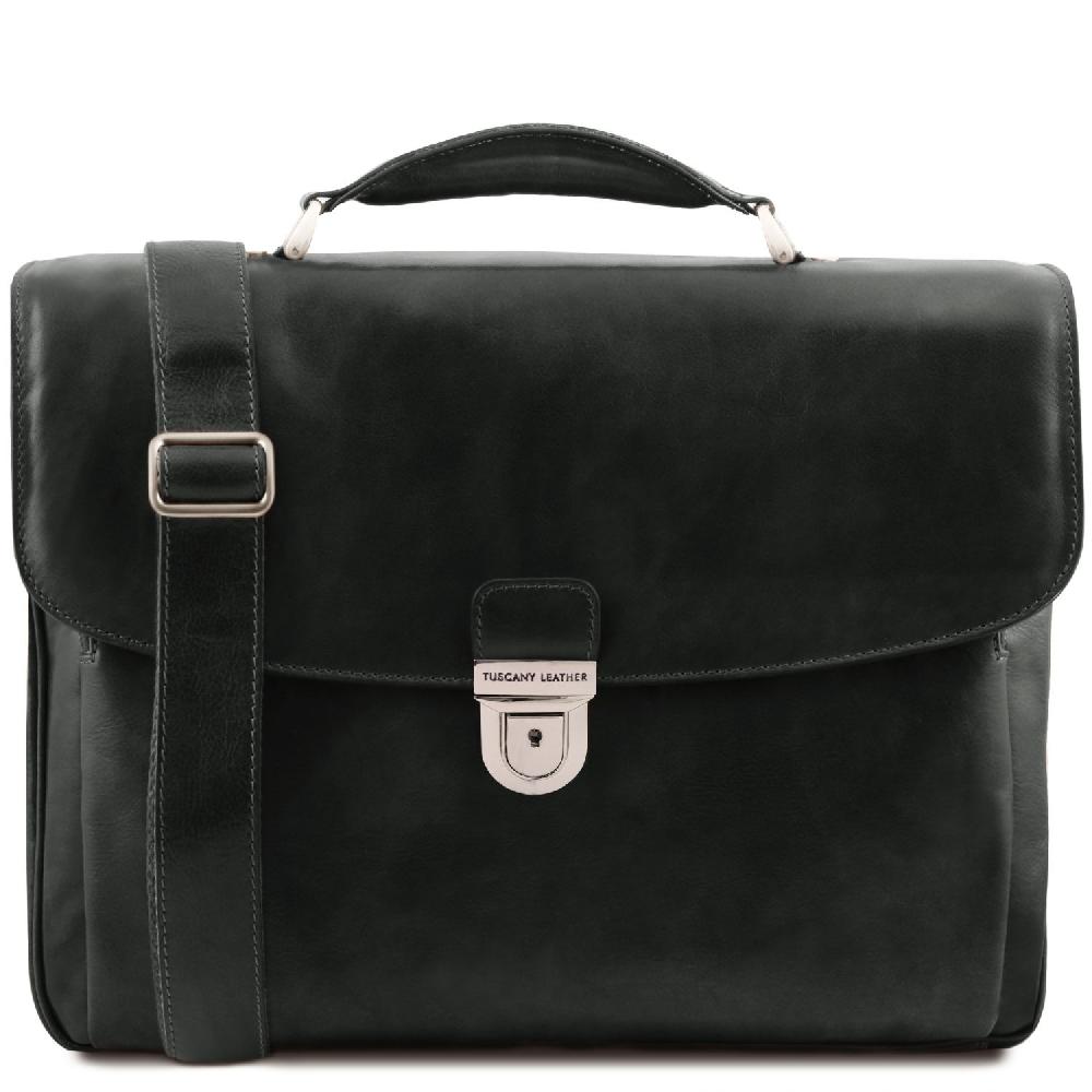 Tuscany Leather Borsa Porta Computer TL SMART Multiscomparto in Pelle Sconti questo mese