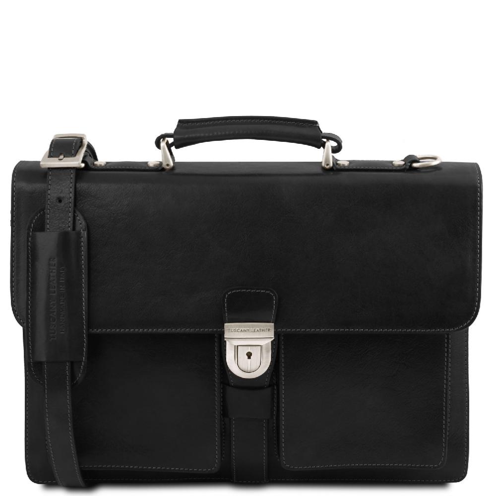 Tuscany Leather Borsa da Lavoro in Pelle 3 Scomparti In Linea