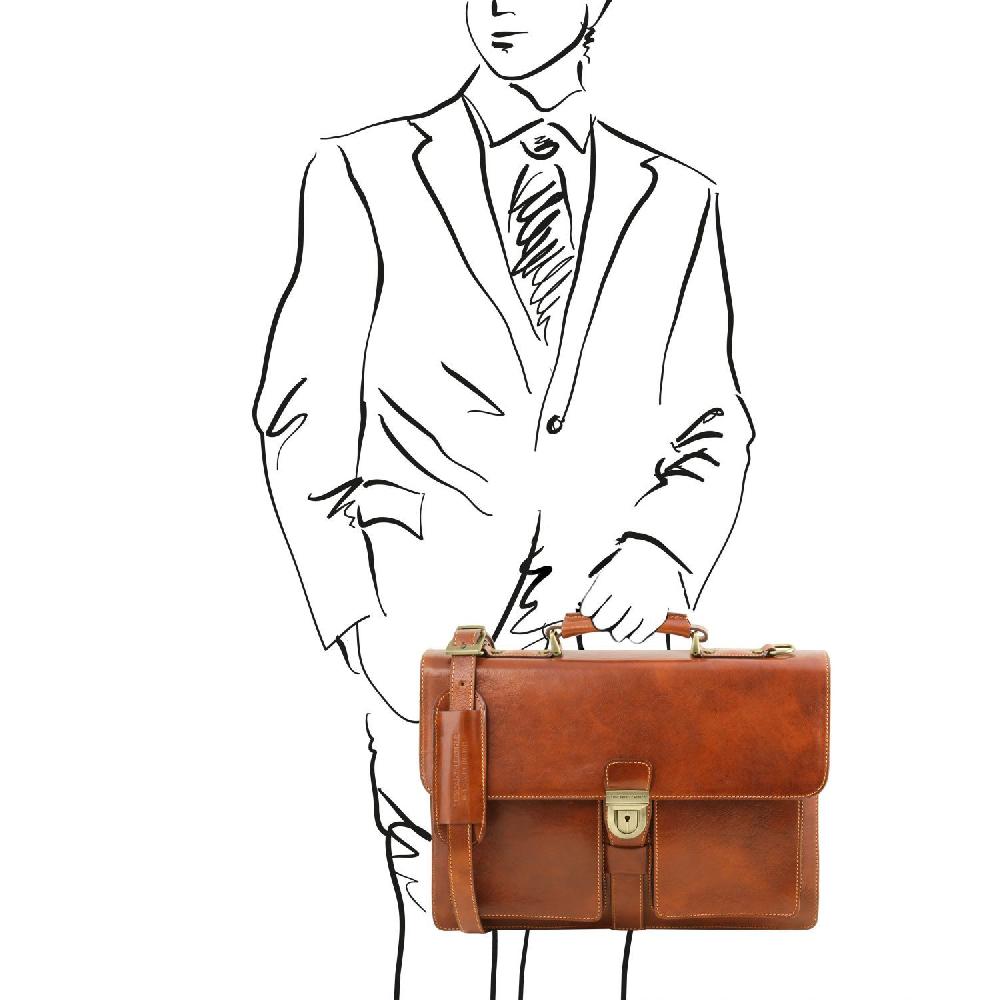 Tuscany Leather Borsa da Lavoro in Pelle 3 Scomparti Vendita