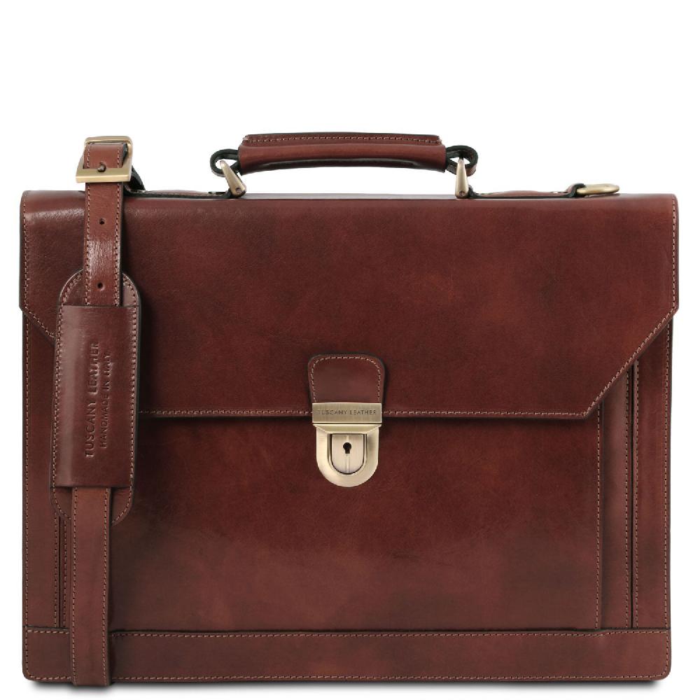 Tuscany Leather Cartella in Pelle 3 Scomparti Acquista Ora