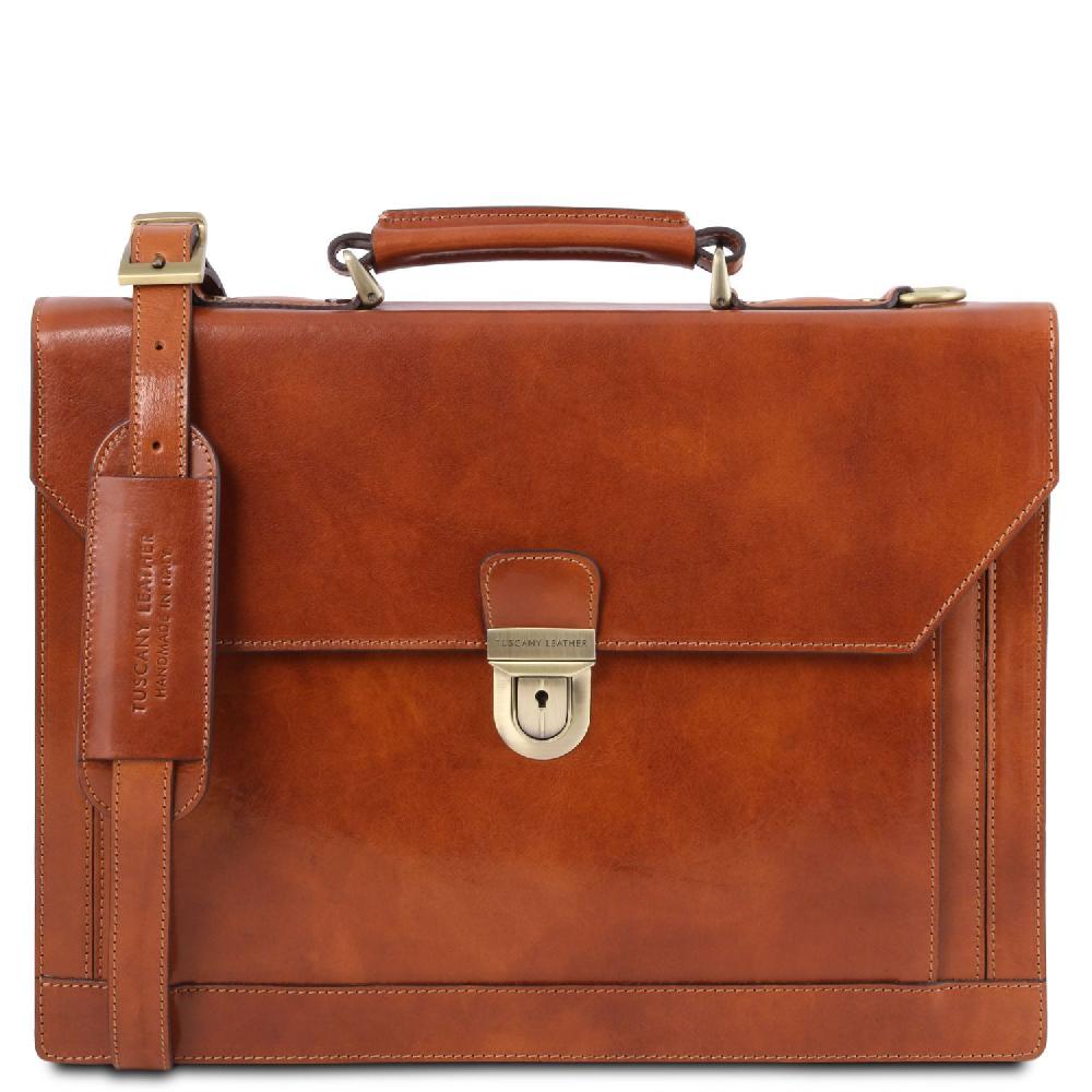 Tuscany Leather Cartella in Pelle 3 Scomparti Consegna Veloce