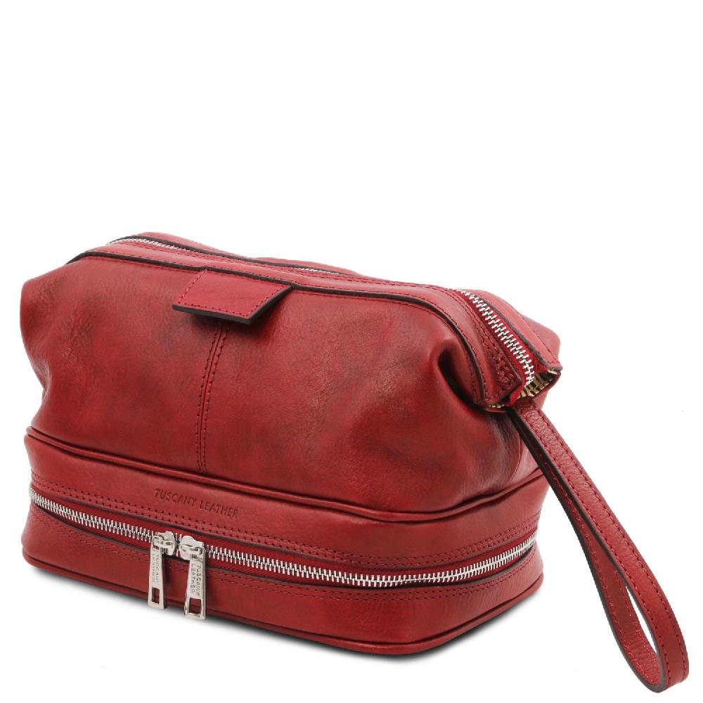 Tuscany Leather Beauty Case in Pelle Vendita Calda