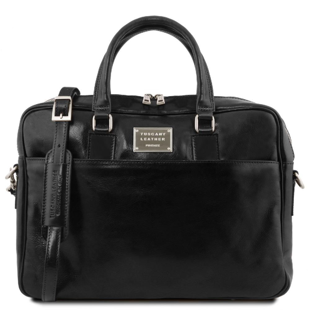 Tuscany Leather Borsa Porta Computer a 2 Scomparti in Pelle Offerta temporanea