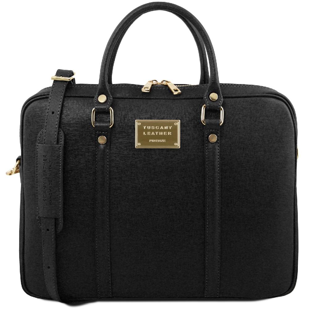 Tuscany Leather Borsa Porta Computer da Donna in Pelle Saffiano Offerte stagionali