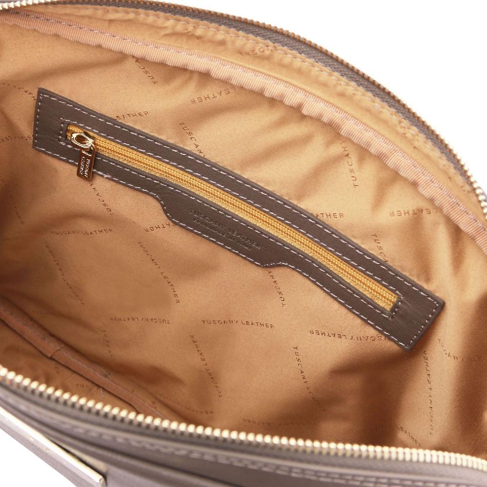 Tuscany Leather Borsa Porta Computer da Donna in Pelle Saffiano Liquidazione