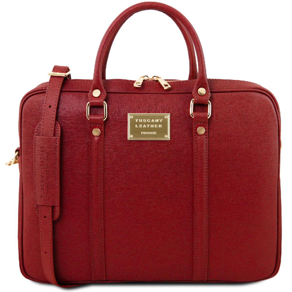Tuscany Leather Borsa Porta Computer da Donna in Pelle Saffiano Comprane uno, ottenene uno gratis