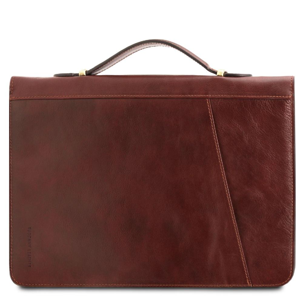Tuscany Leather Esclusivo Portadocumenti in Pelle con Anelli e Manico Offerte speciali