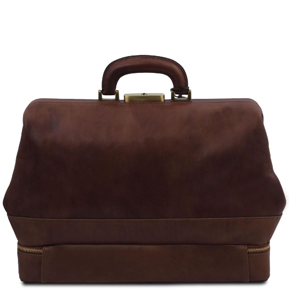 Tuscany Leather Esclusiva Borsa Medico in Pelle con Doppio Fondo Sostegno trimestrale