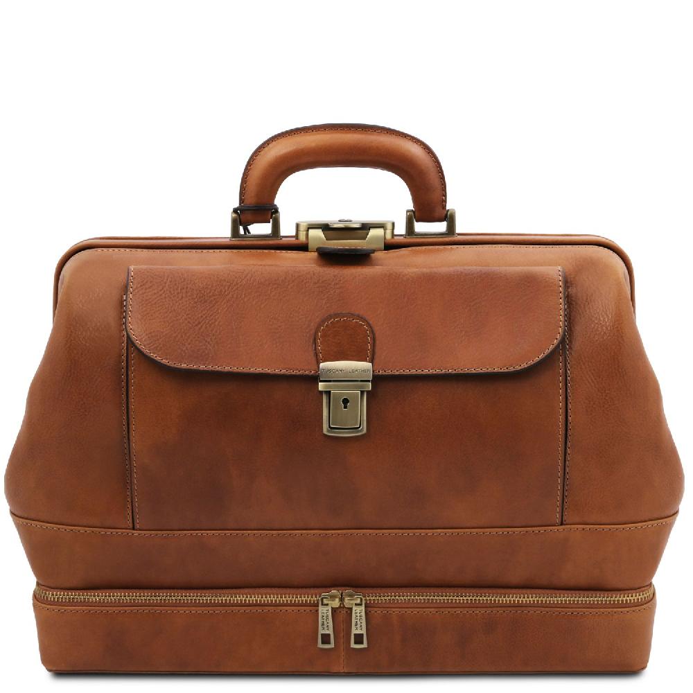 Tuscany Leather Esclusiva Borsa Medico in Pelle con Doppio Fondo Discount Store per i nuovi prodotti