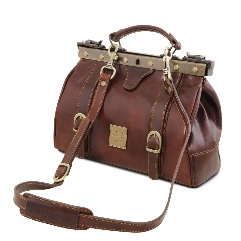 Tuscany Leather Borsa Medico in Pelle con Fibbie Frontali Trasporto libero internazionale