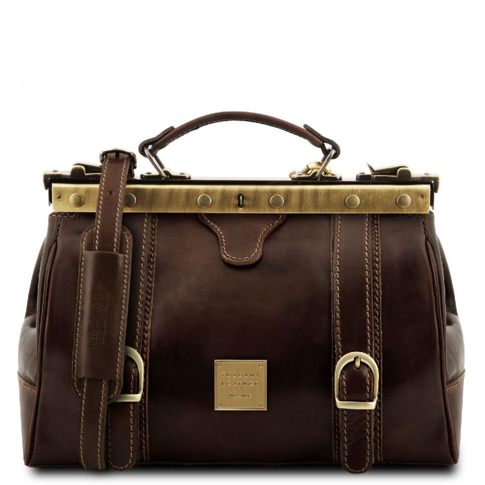 Tuscany Leather Borsa Medico in Pelle con Fibbie Frontali Officina