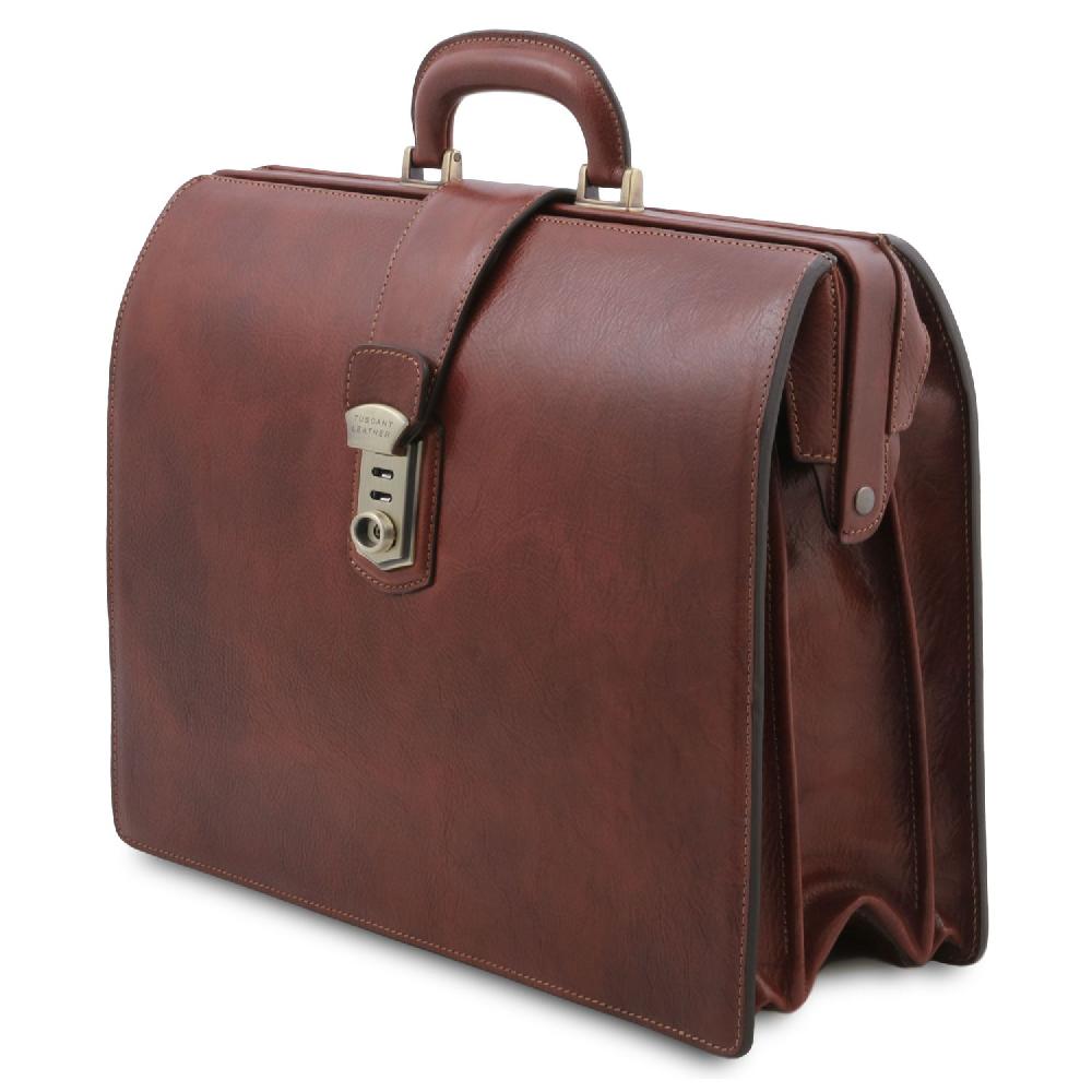 Tuscany Leather Borsa Medico in Pelle 3 Scomparti Black Friday Prezzi