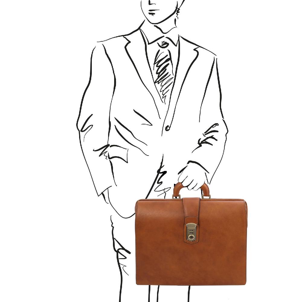 Tuscany Leather Borsa Medico in Pelle 3 Scomparti 50% di sconto per tempo limitato