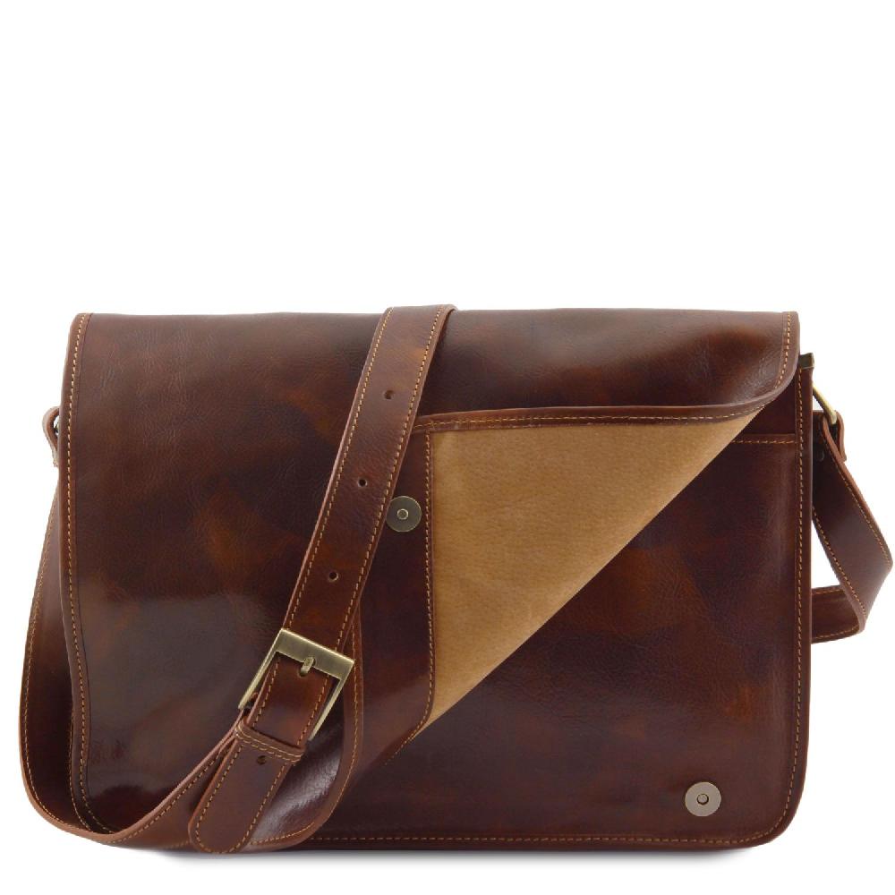 Tuscany Leather Borsa a Tracolla 2 Scomparti in Pelle Pezzi Unici