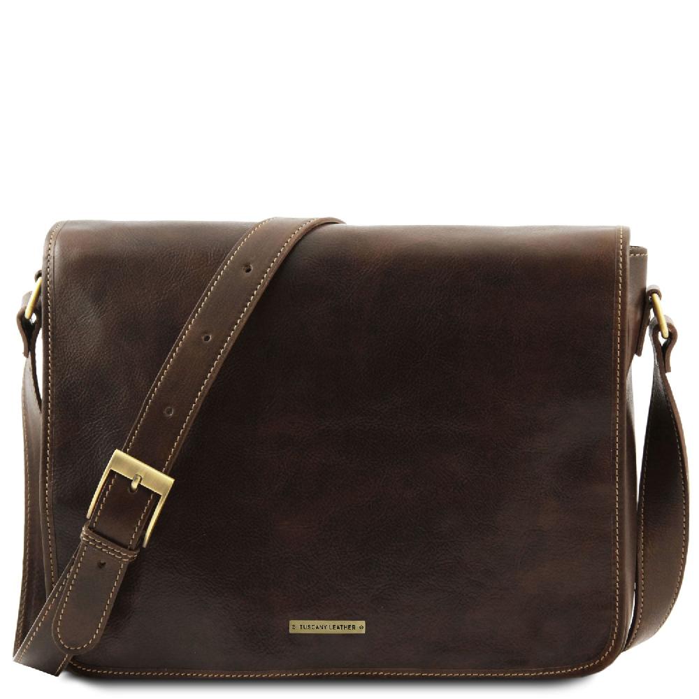 Tuscany Leather Borsa a Tracolla 2 Scomparti in Pelle Soddisfazione Garantita