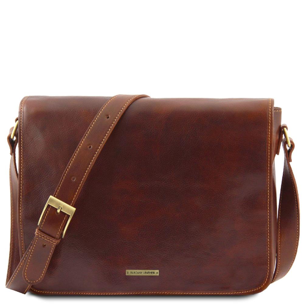Tuscany Leather Borsa a Tracolla 2 Scomparti in Pelle Qualità Garantita