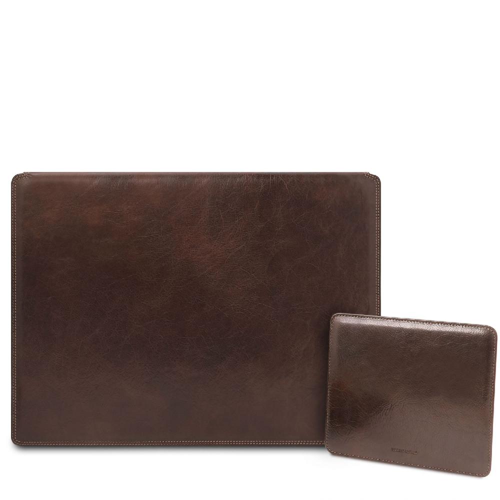 Tuscany Leather Sottomano da Scrivania con Ribalta e Tappetino per Mouse in Pelle Online