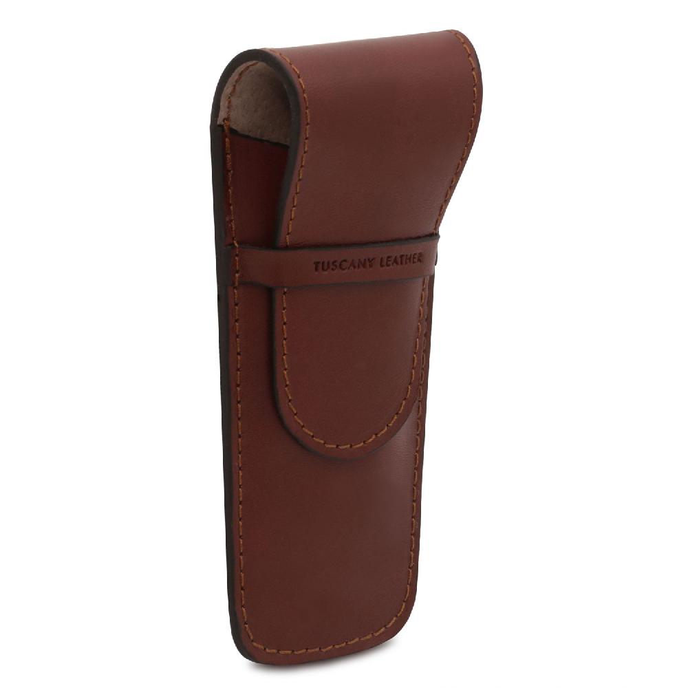 Tuscany Leather Elegante Porta Penne 2 Posti/porta Orologio in Pelle Vendita Economica