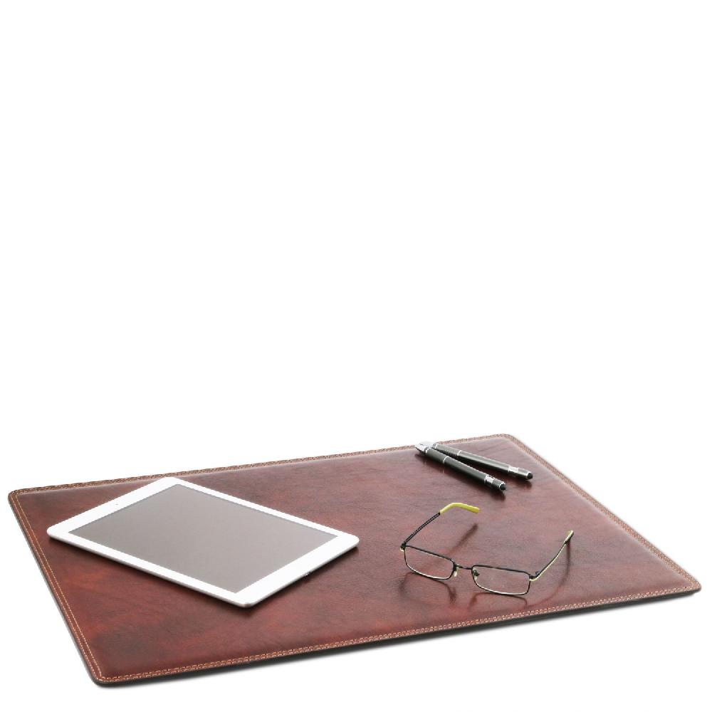 Tuscany Leather Sottomano da Scrivania Tappetino per Mouse e Vuotatasche in Pelle Negozio