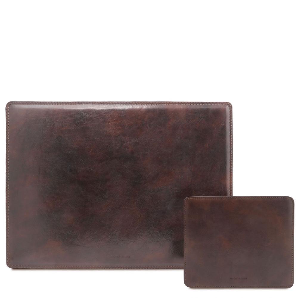 Tuscany Leather Sottomano da Scrivania e Tappetino per Mouse in Pelle Comprare a buon mercato