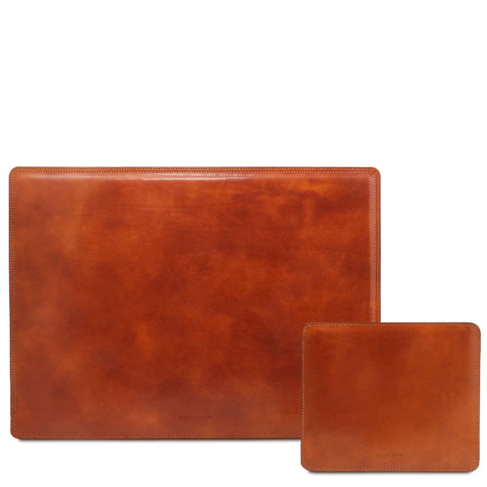 Tuscany Leather Sottomano da Scrivania e Tappetino per Mouse in Pelle Flash Sale
