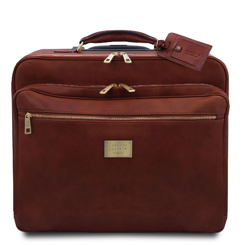 Tuscany Leather Borsa Pilota in Pelle con due Ruote Vendite stagionali