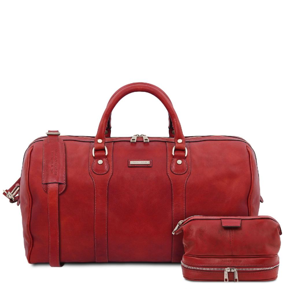 Tuscany Leather Borsone da Viaggio in Pelle e Beauty Case in Pelle Offerta San Valentino